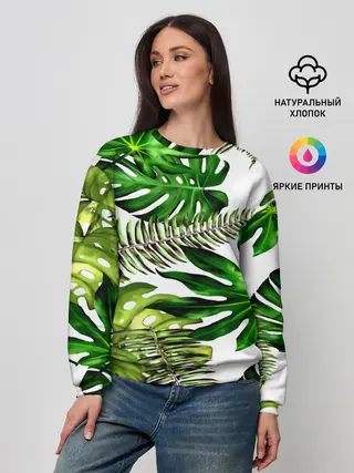 Женский свитшот / ГАВАЙСКИЕ ЛИСТЬЯ