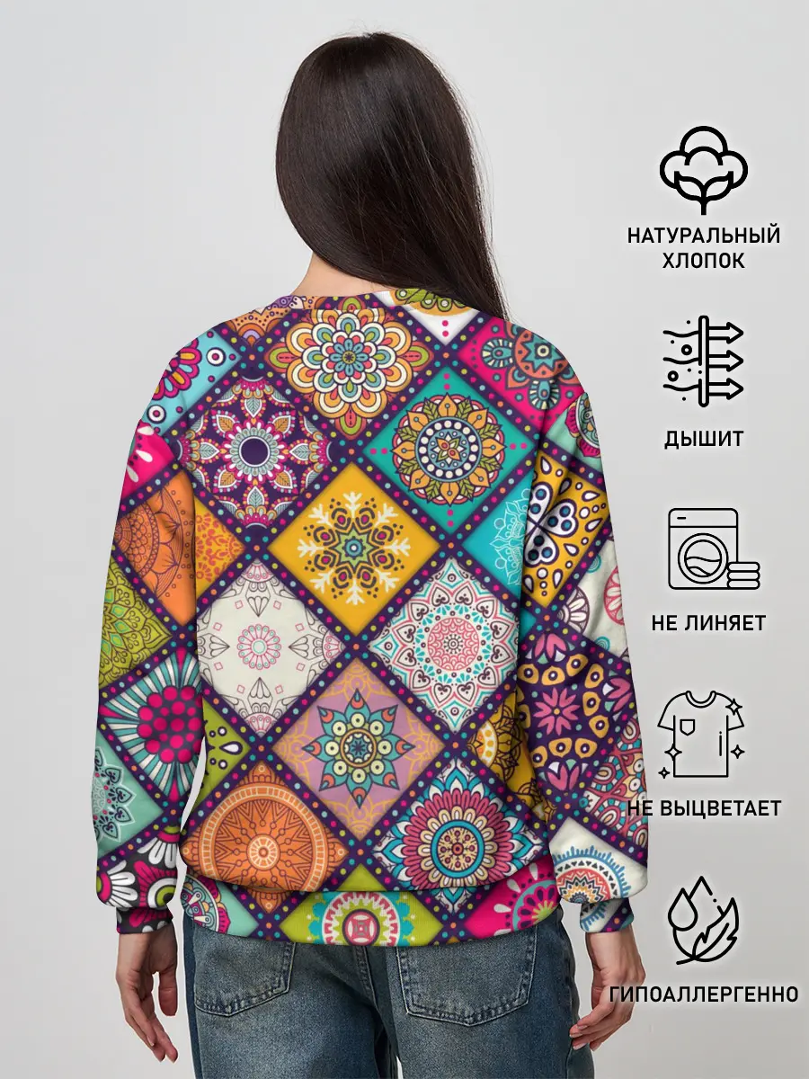 Женский свитшот / Узоры мандалы