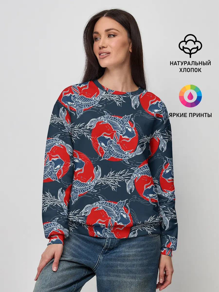 Женский свитшот / Japanese carp