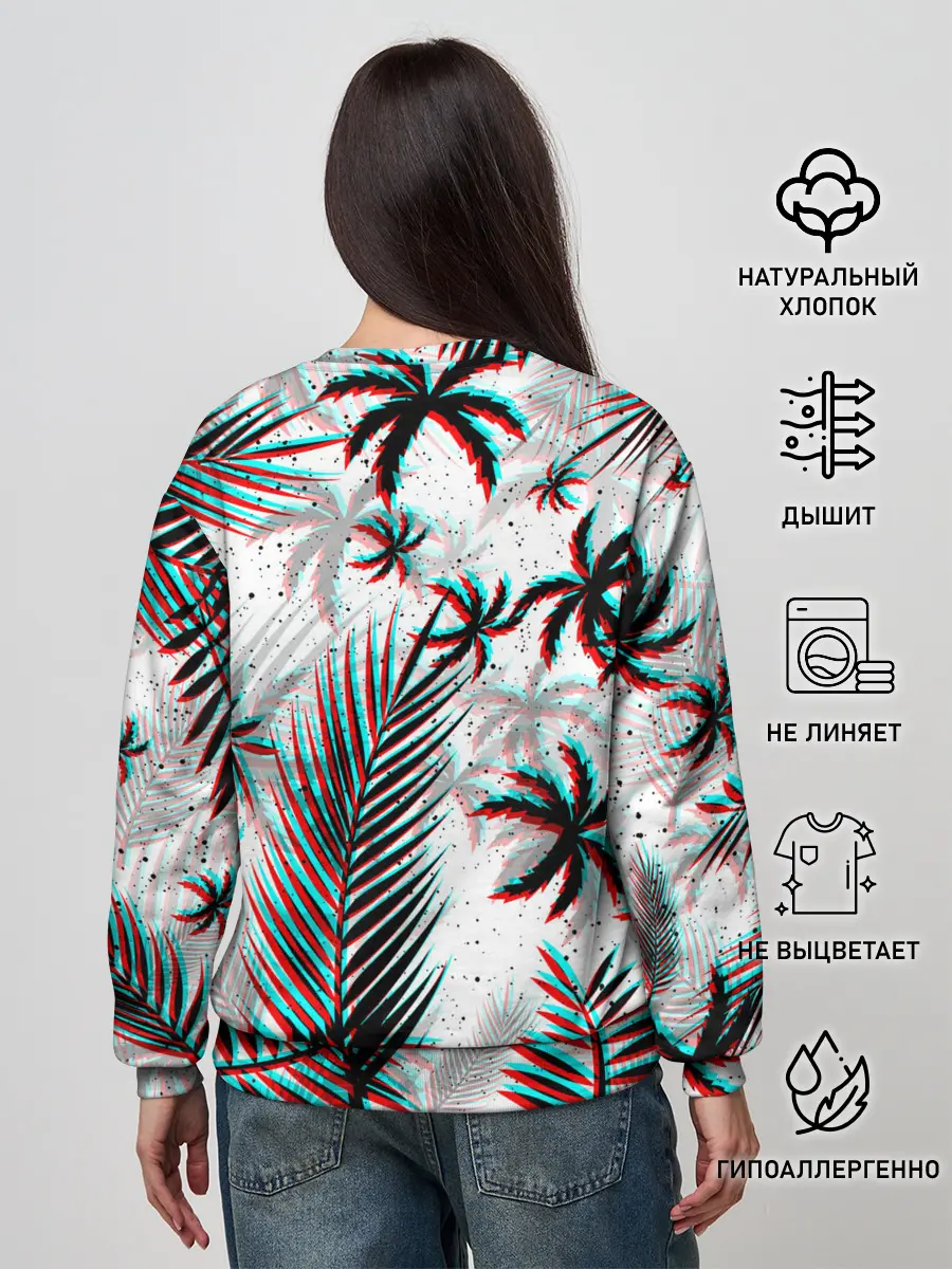 Женский свитшот / ПАЛЬМЫ | TROPICAL GLITCH