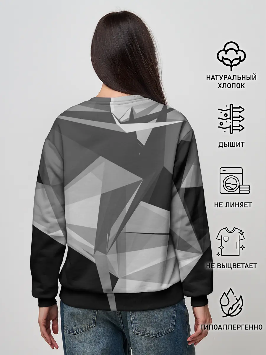 Женский свитшот / Camo - Black & White