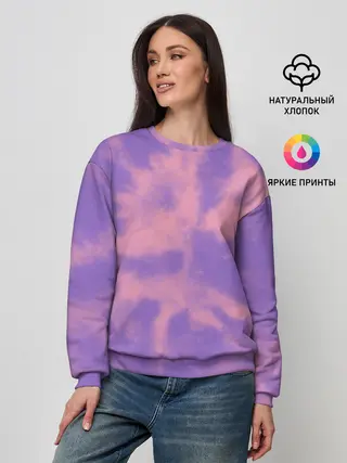 Женский свитшот / Фиолетовый ТАЙ ДАЙ