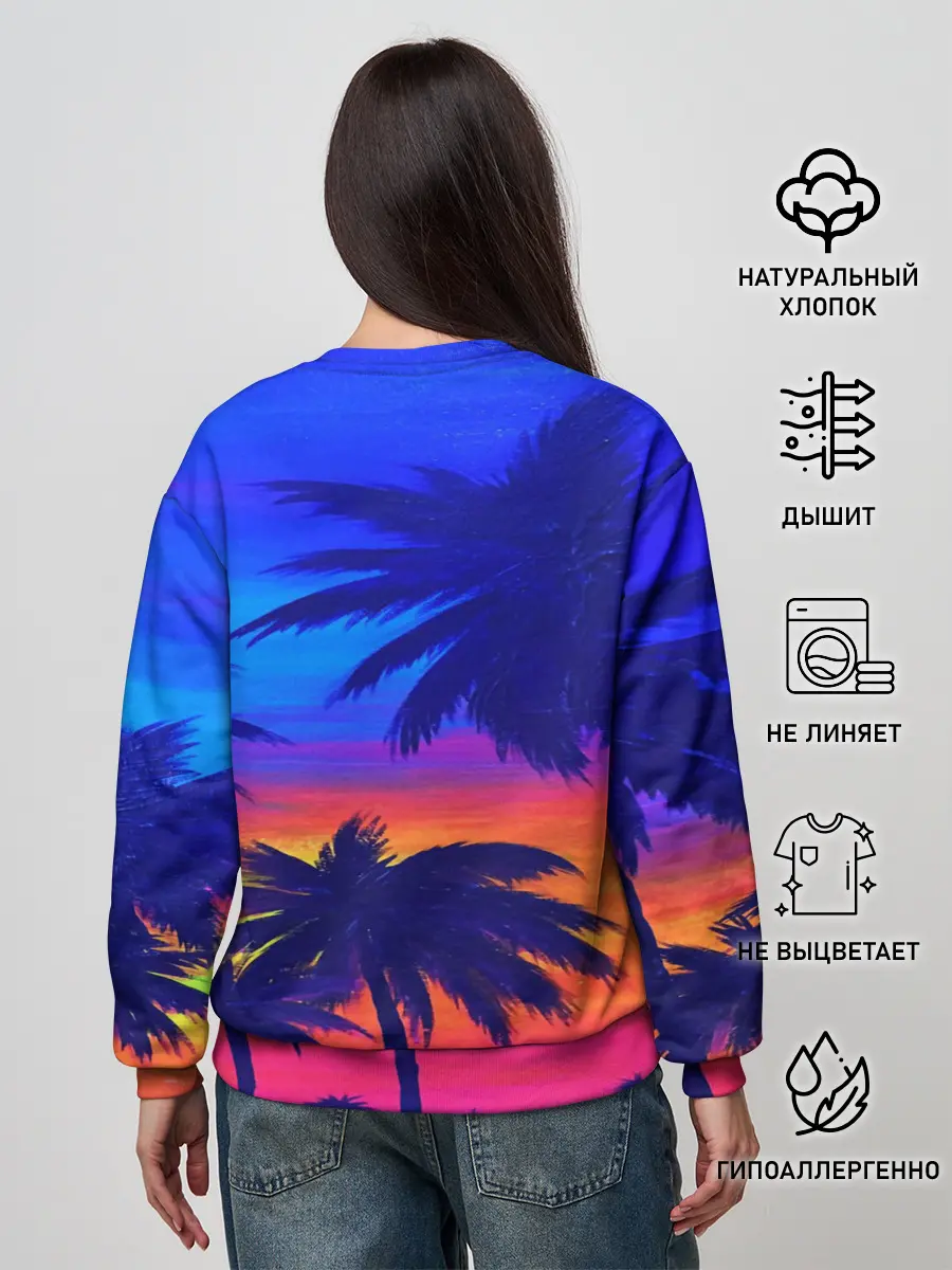 Женский свитшот / ТРОПИКИ НЕОН