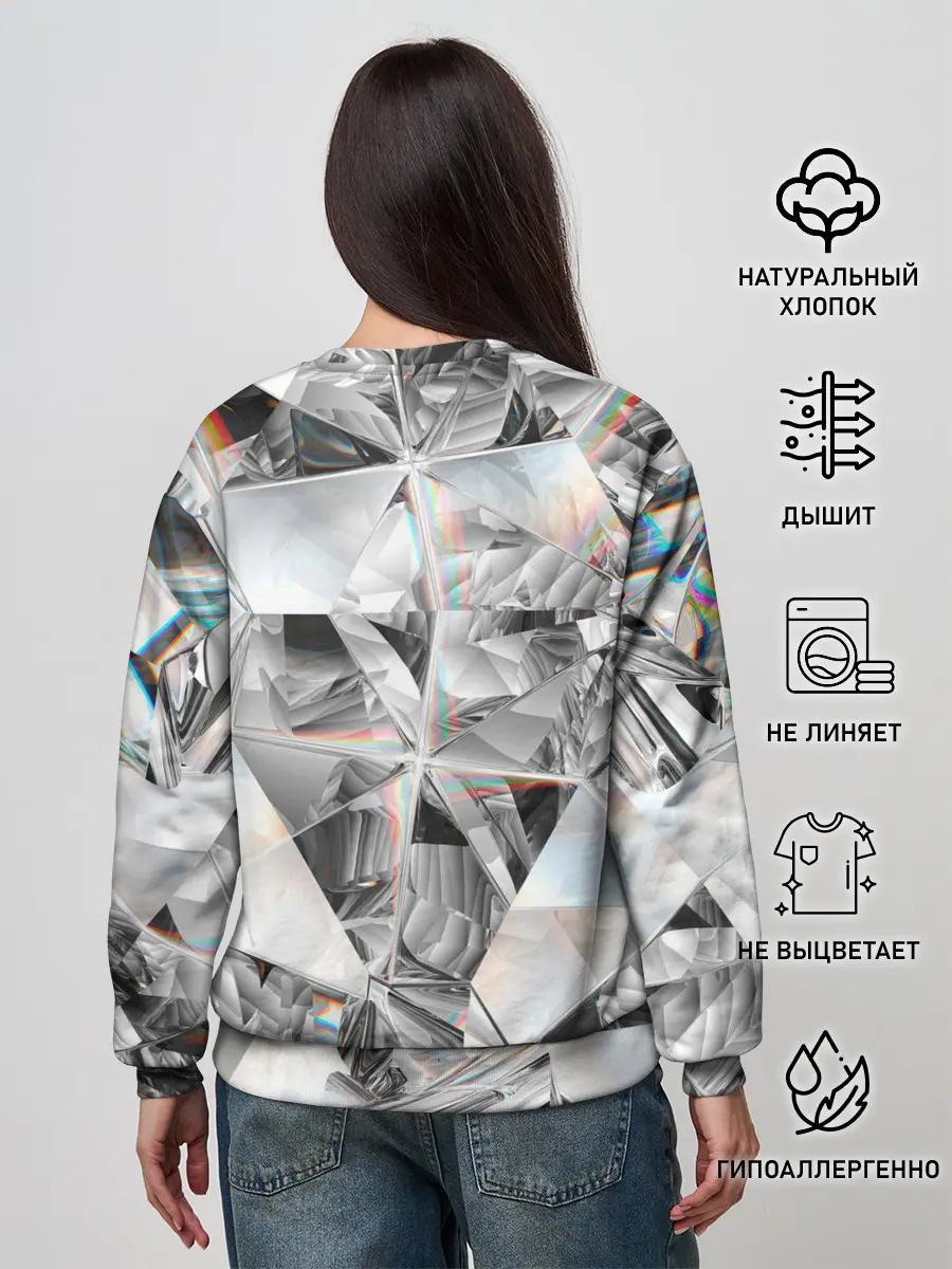 Женский свитшот / зеркальный калейдоскоп