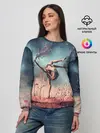 Женский свитшот / Танцующая с цветами ведьма
