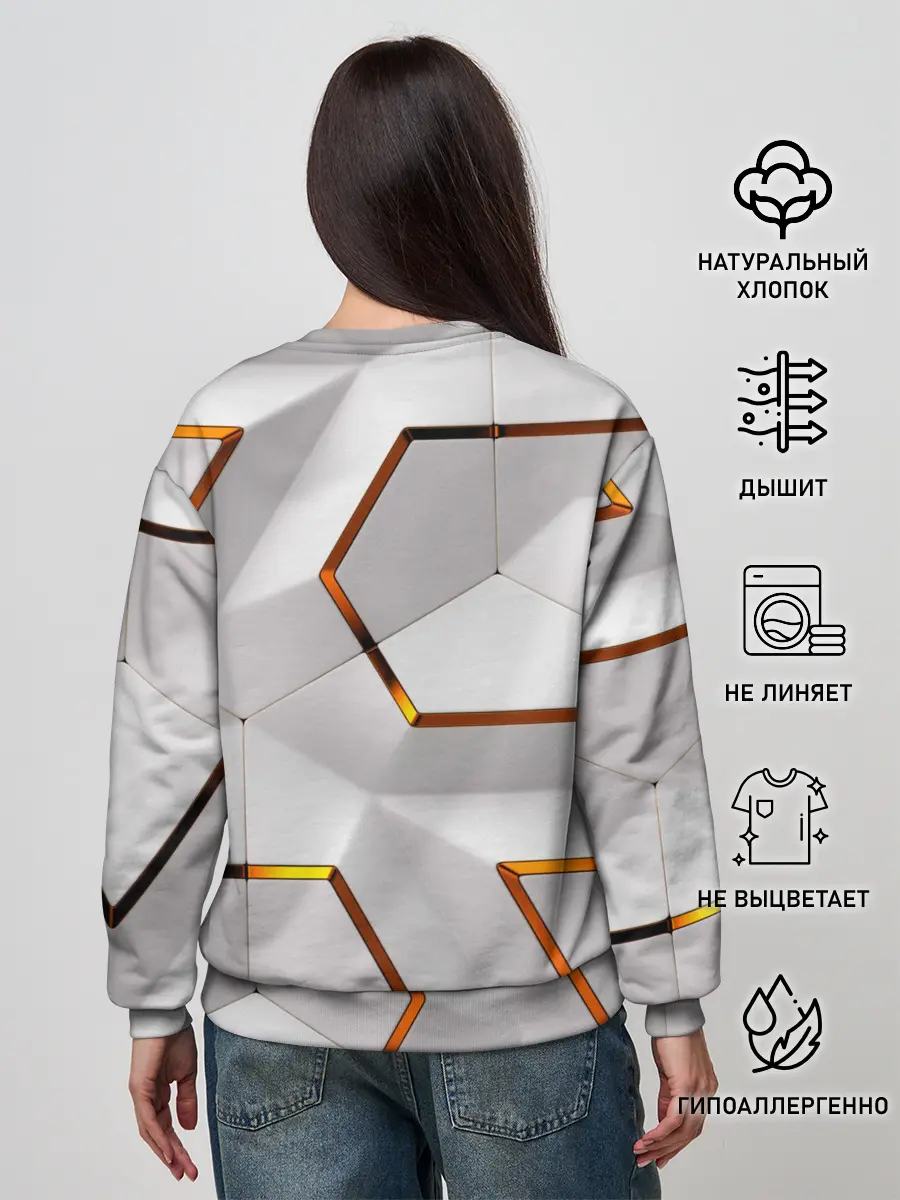 Женский свитшот / 3D абстракция Iron