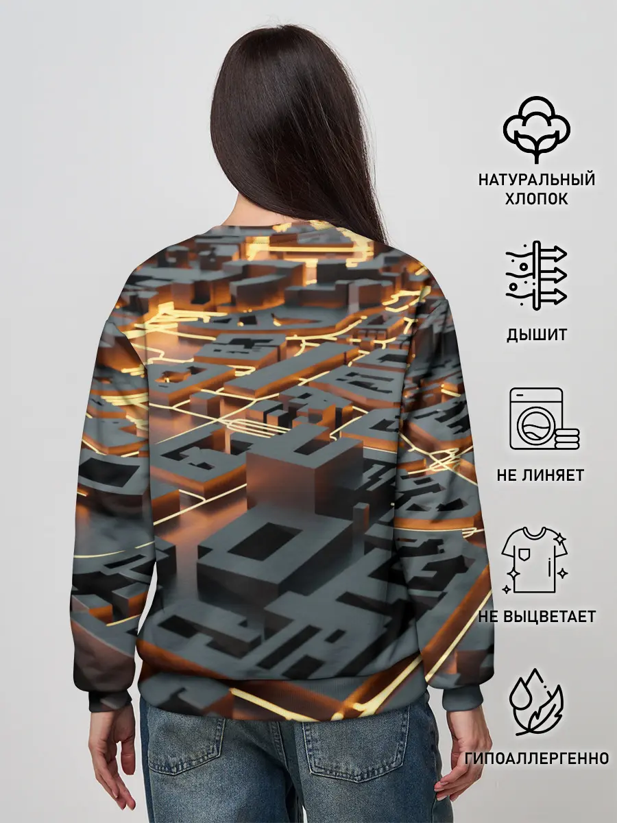 Женский свитшот / 3D абстрактная схема