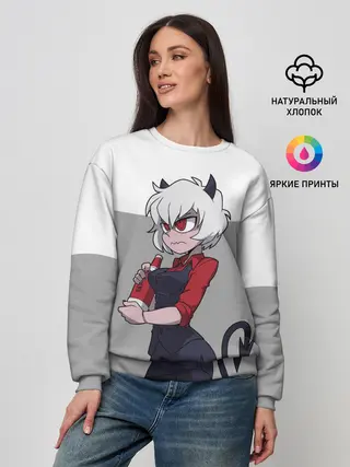 Женский свитшот / Сердитая Малина. HELLTAKER