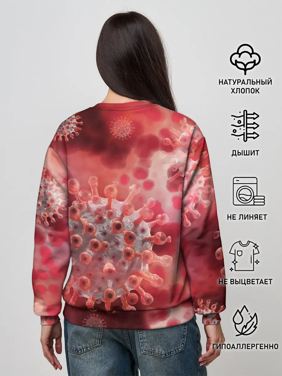 Женский свитшот / Коронавирус