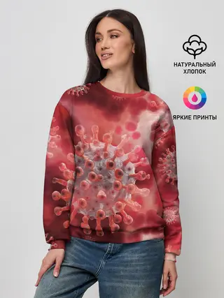 Женский свитшот / Коронавирус