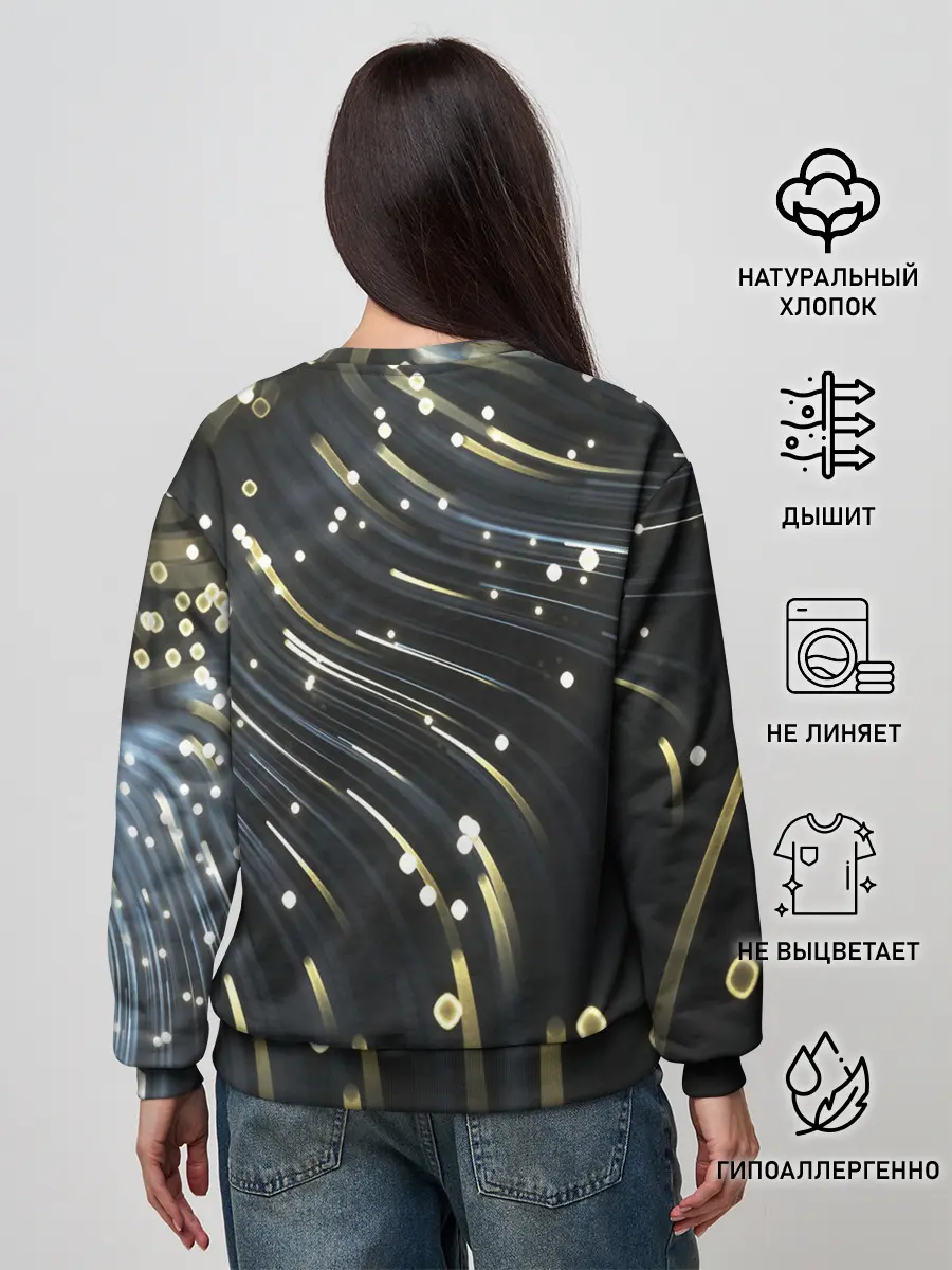 Женский свитшот / Абстракция искры полосы боке