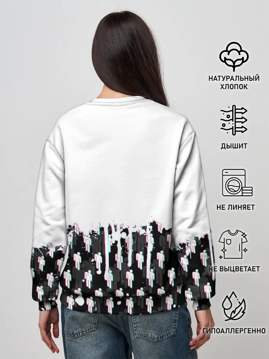 Женский свитшот / BILLIE EILISH GLITCH