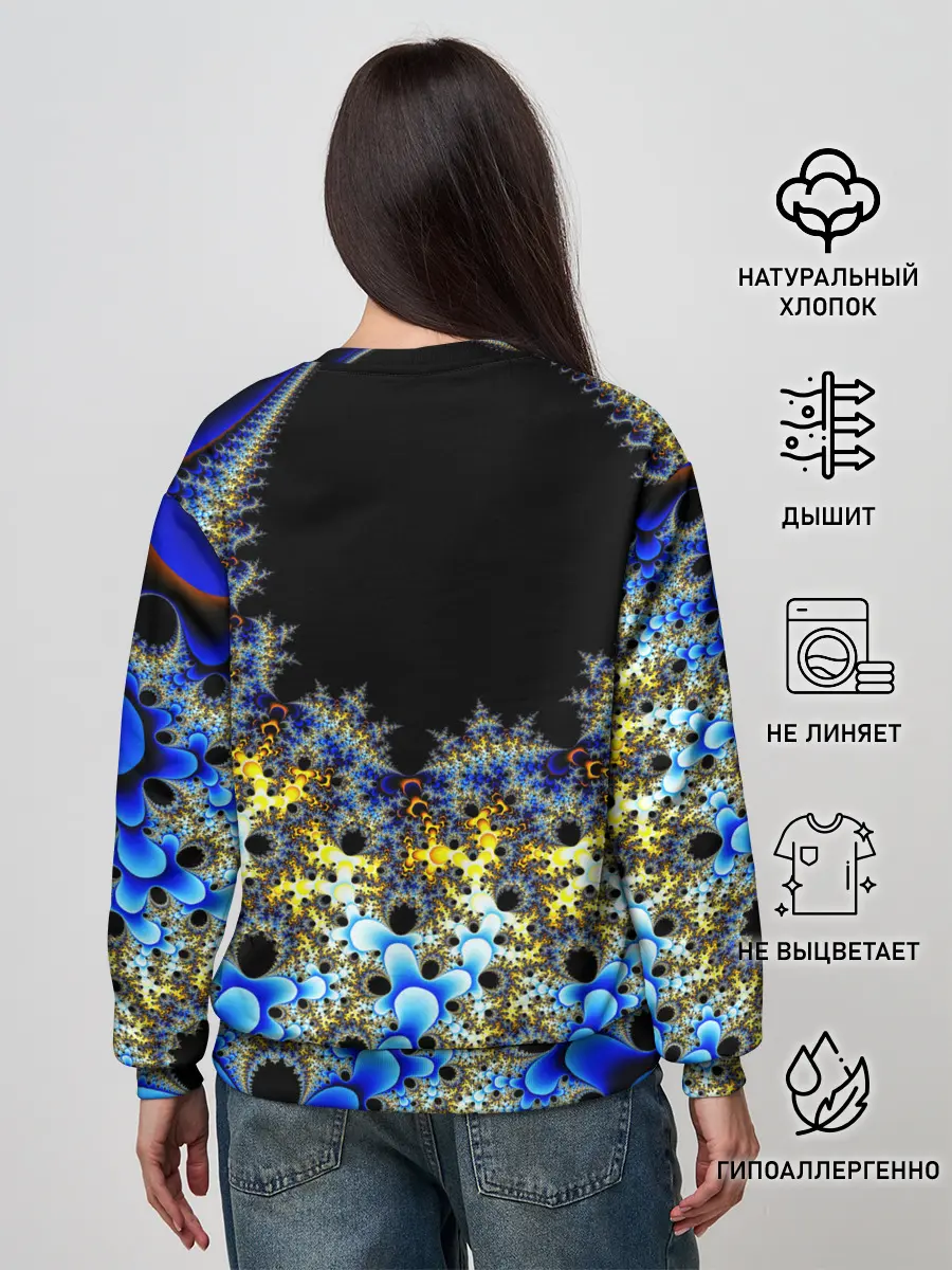 Женский свитшот / Фрактальная материя l Fractal