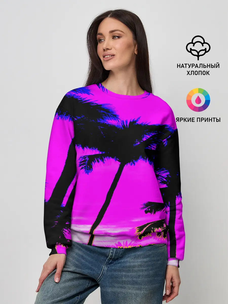 Женский свитшот / НЕОНОВЫЙ ЗАКАТ