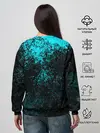 Женский свитшот / БРЫЗГИ-КРАСОК НЕОН
