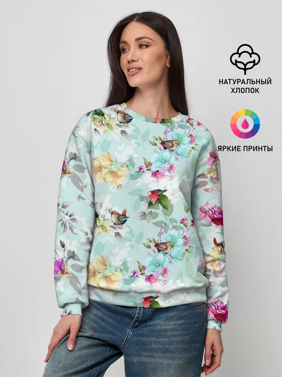 Женский свитшот / Весенние цветы