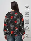 Женский свитшот / Красные цветы