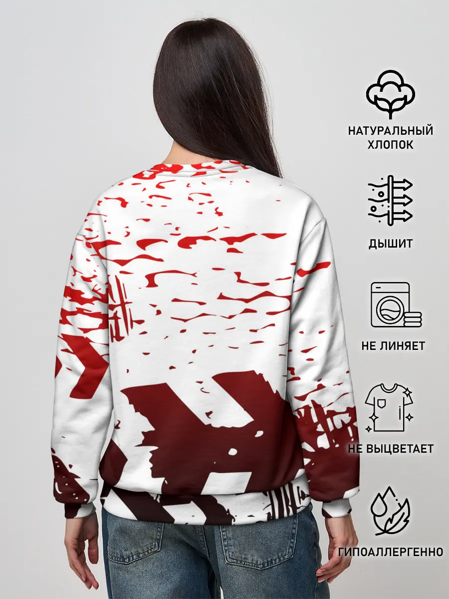 Женский свитшот / KILLA красные следы