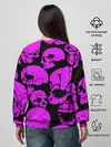 Женский свитшот / KILLA фиолетовые черепа