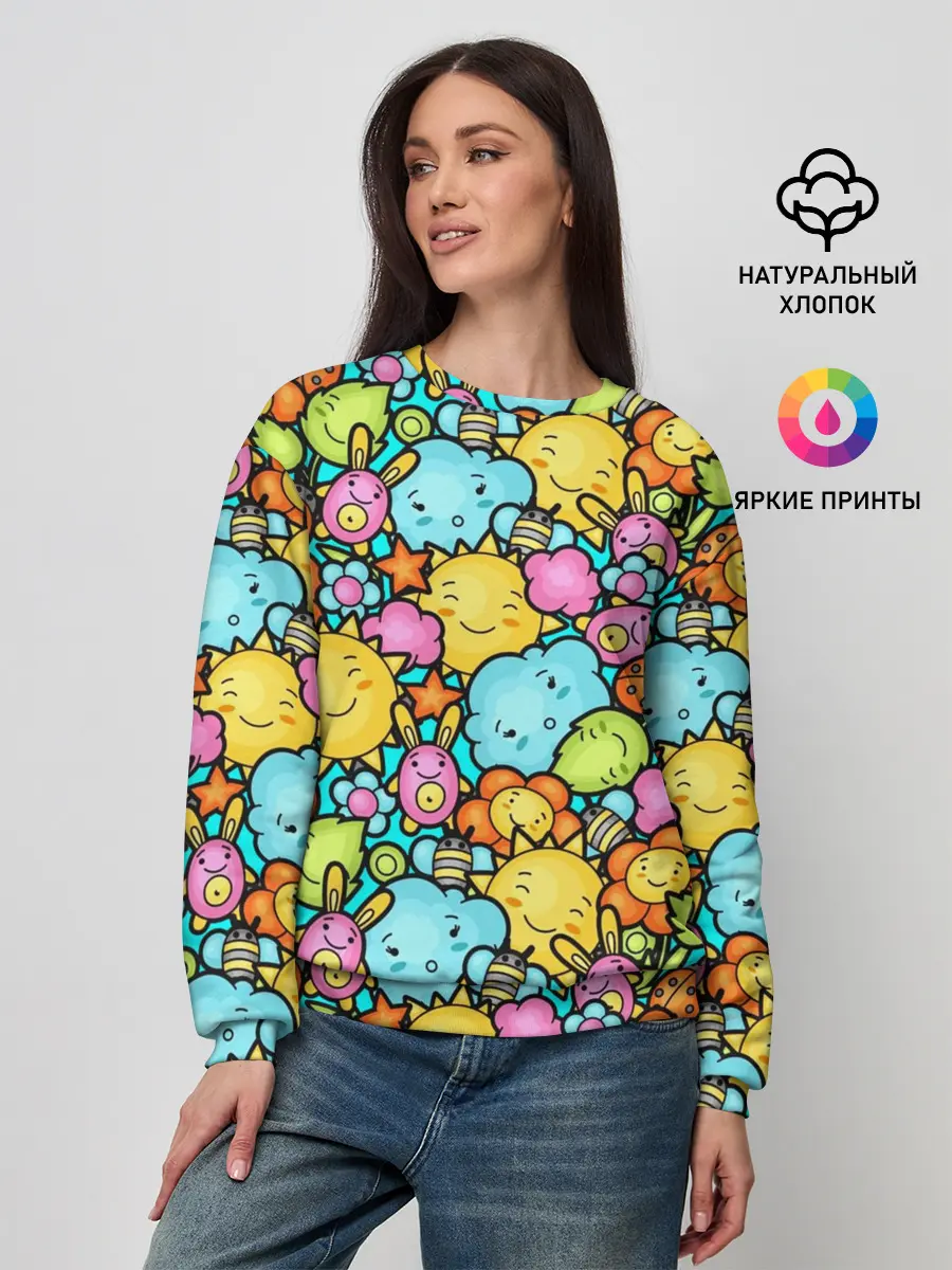 Женский свитшот / Облачко Солнышко