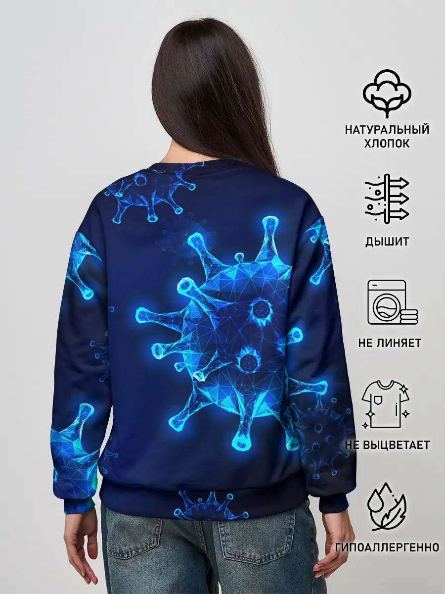 Женский свитшот / Warning nCoV2019