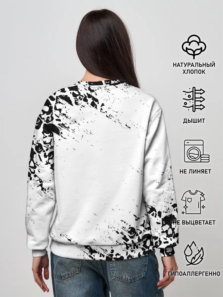 Женский свитшот / БЕЛЫЕ ЧЕРЕПА | WHITE SKULLS