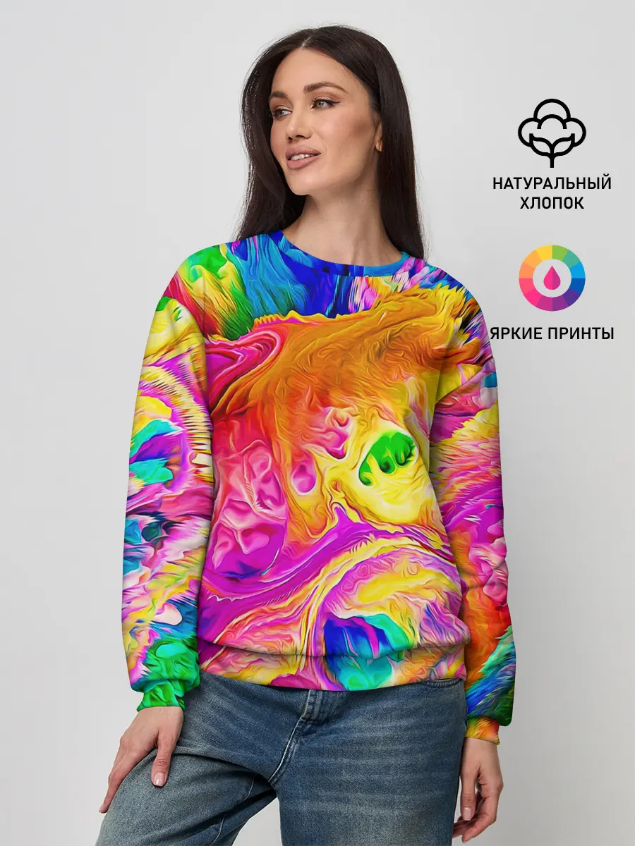 Женский свитшот / TIE DYE | ЯРКИЕ КРАСКИ