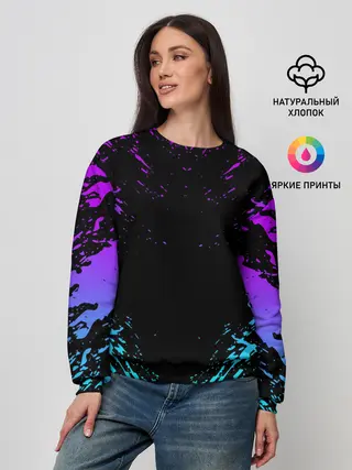 Женский свитшот / НЕОНОВЫЕ БРЫЗГИ