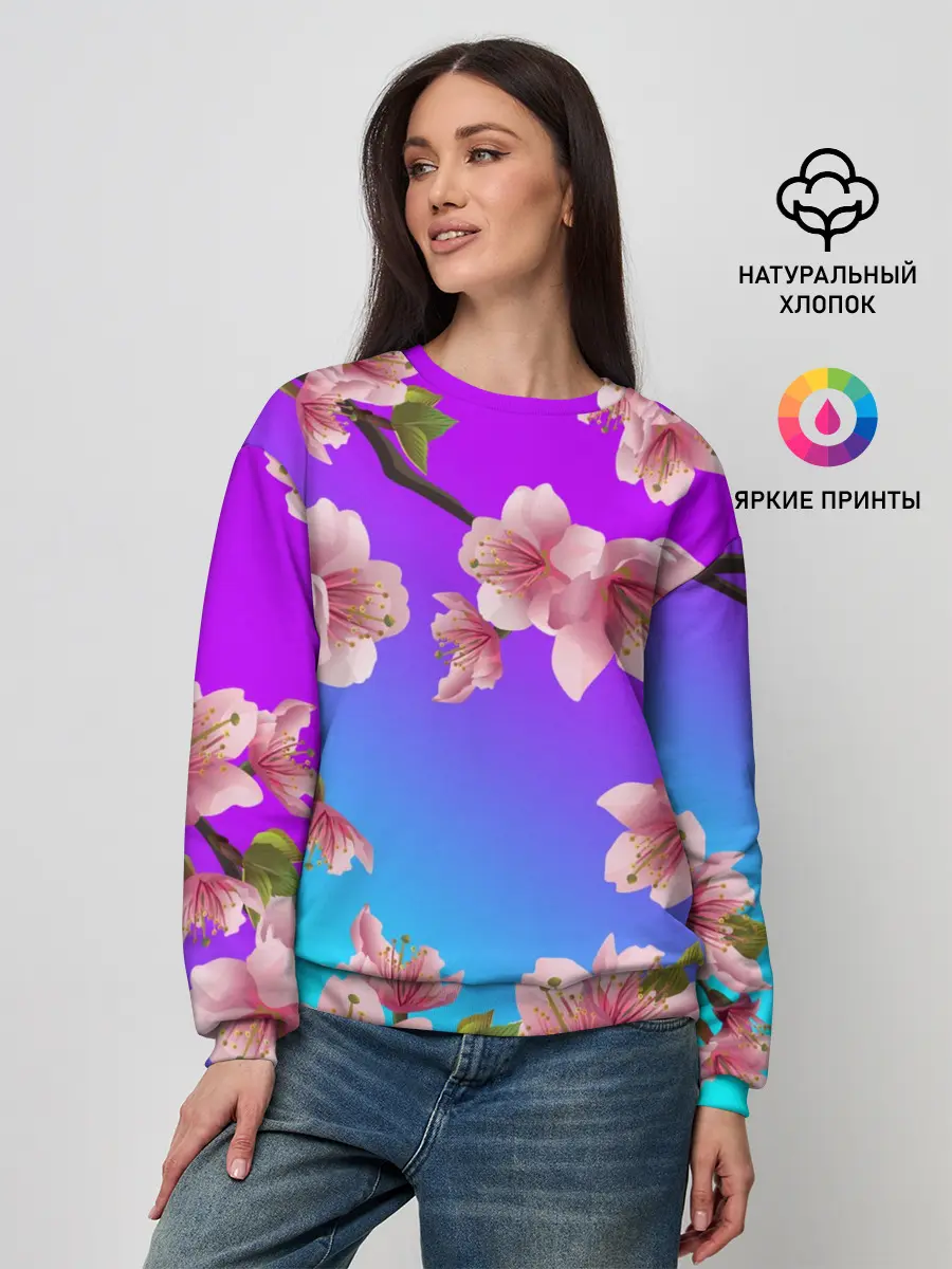 Женский свитшот / САКУРА ВИШНЯ