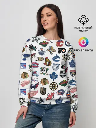 Женский свитшот / Логотипы НХЛ