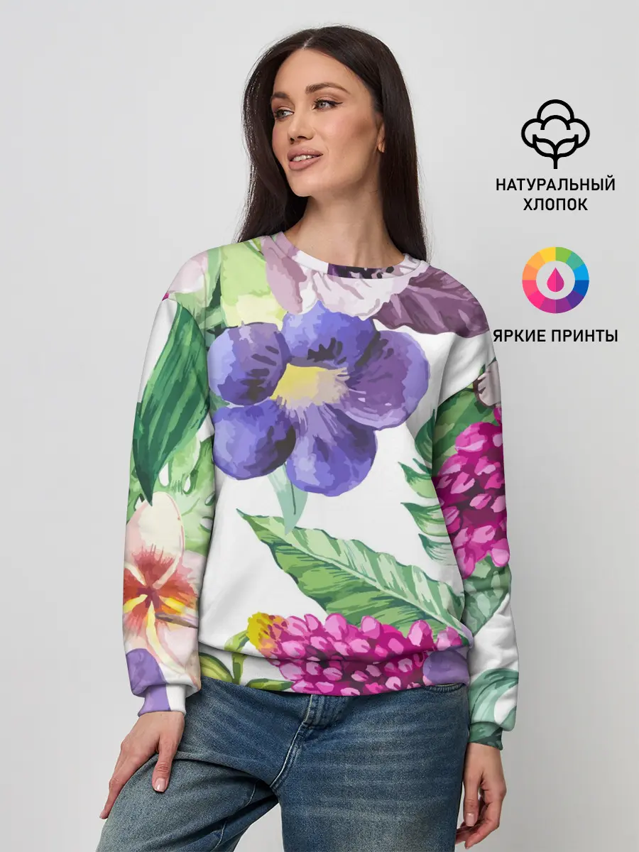 Женский свитшот / Цветы