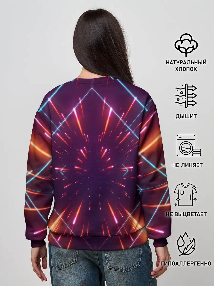 Женский свитшот / SYNTHWAVE / RETROWAVE