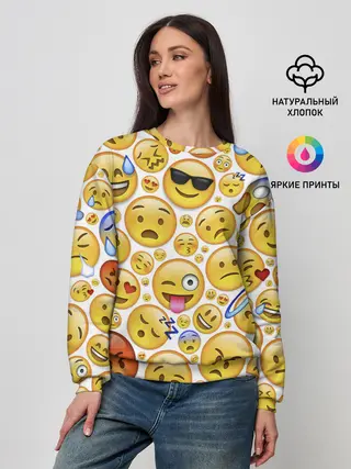 Женский свитшот / Смайлы.