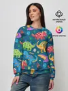 Женский свитшот / Арт с динозаврами