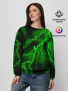 Женский свитшот / МОЛНИЯ GREEN NEON