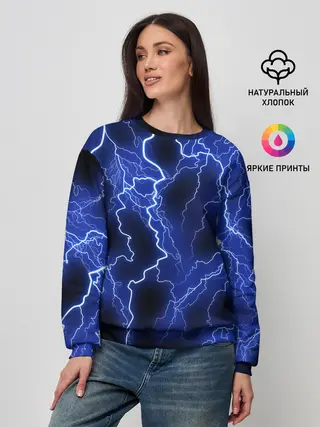 Женский свитшот / МОЛНИЯ NEON
