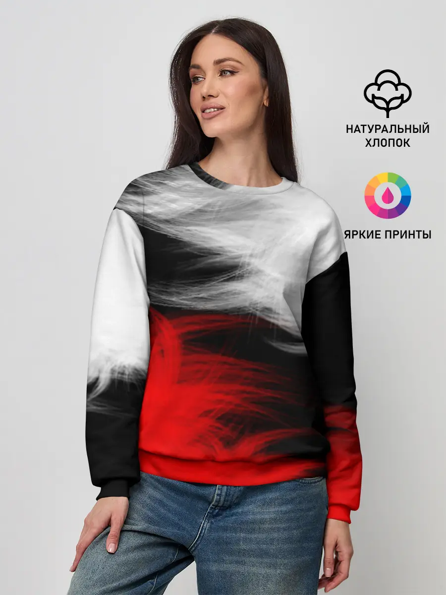 Женский свитшот / ПЕРЬЯ