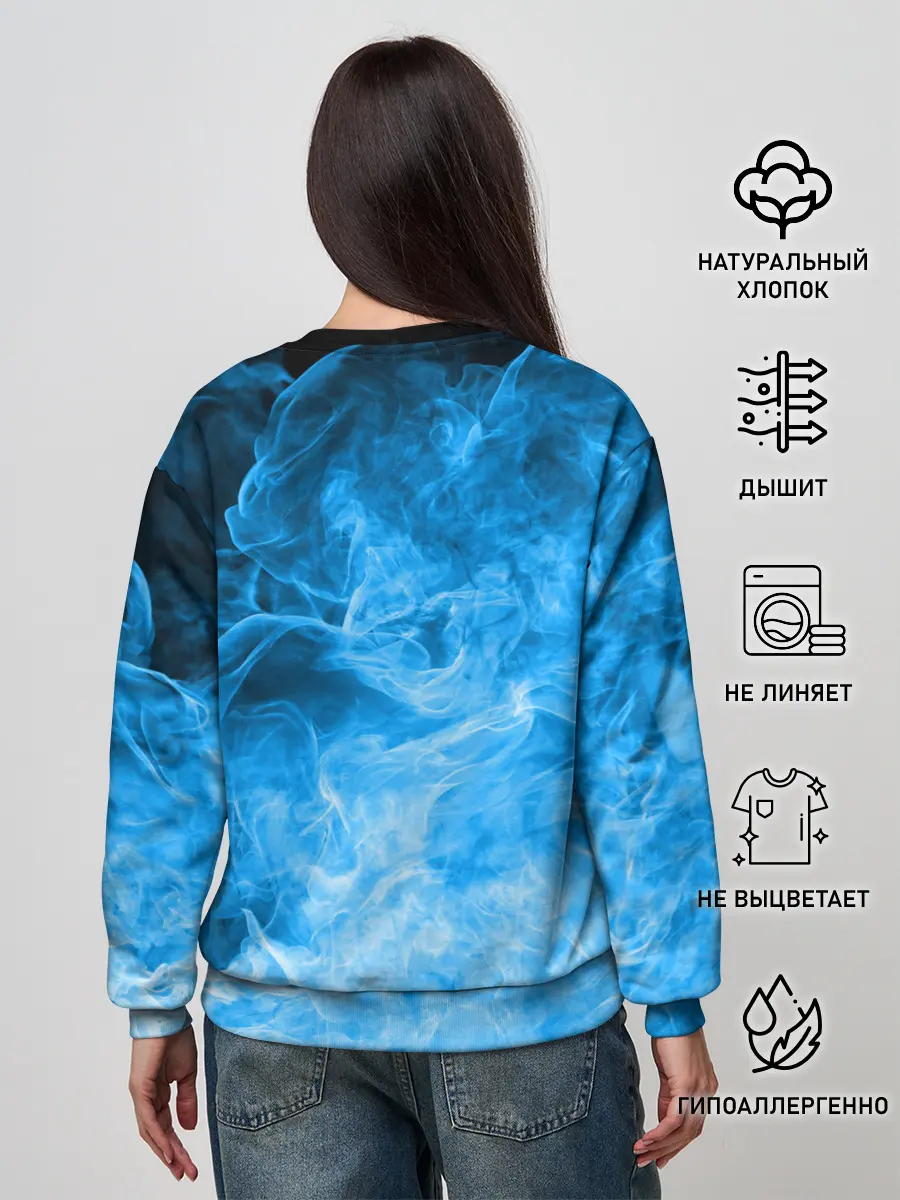 Женский свитшот / ОГОНЬ BLUE