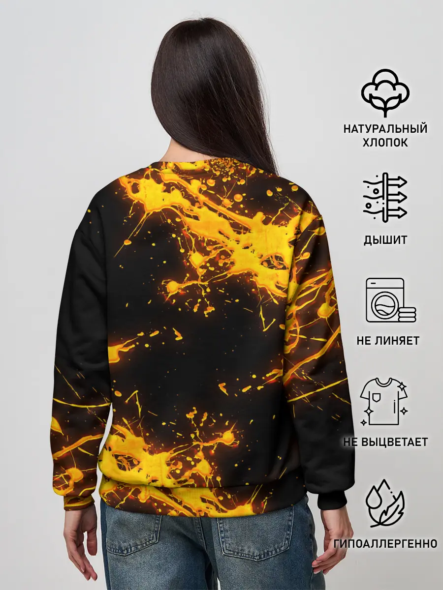Женский свитшот / БРЫЗГИ КРАСКИ NEON