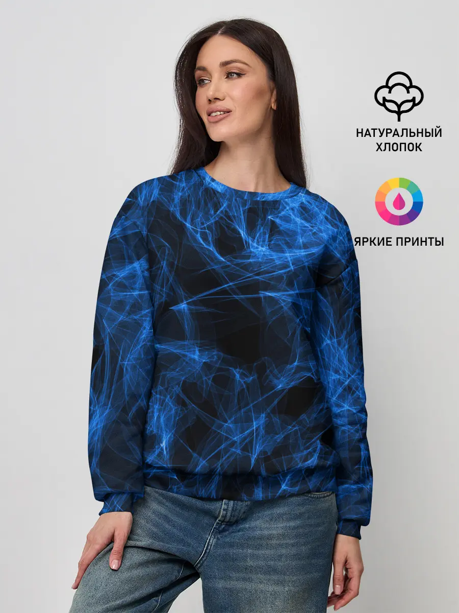 Женский свитшот / NEON SMOKES STRIPES