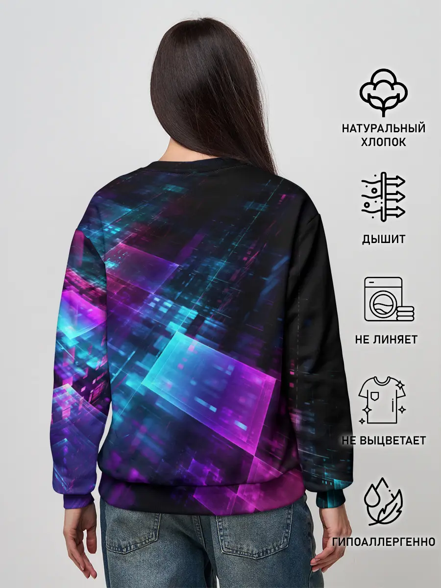 Женский свитшот / НЕОНОВАЯ АБСТРАКЦИЯ