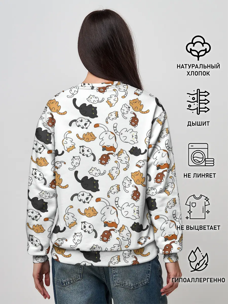 Женский свитшот / Котики.