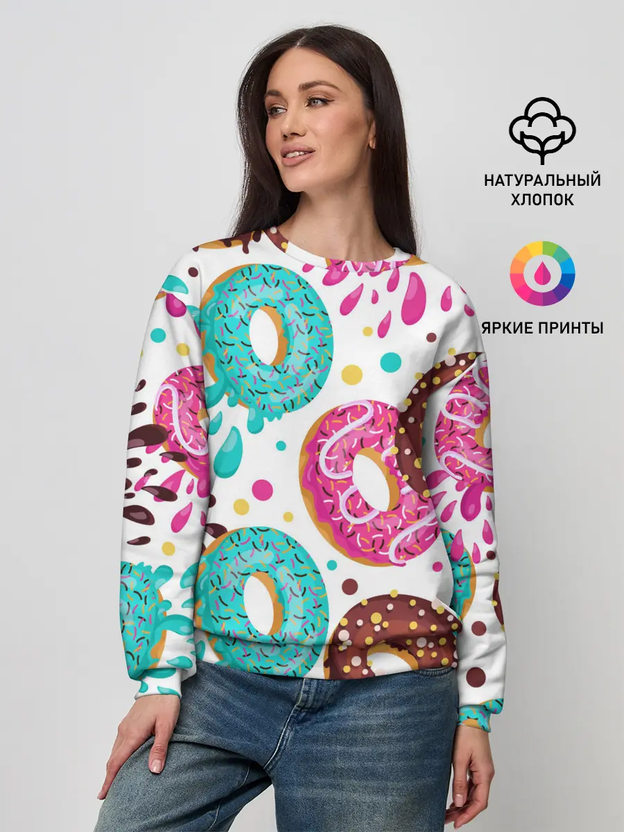 Женский свитшот / Любитель пончиков