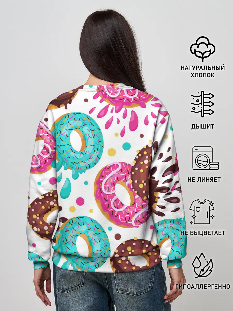 Женский свитшот / Любитель пончиков