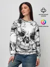 Женский свитшот / Цветочный череп
