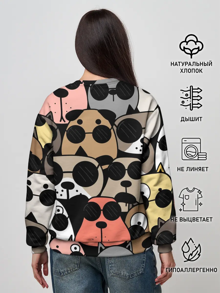 Женский свитшот / Серьезные псы