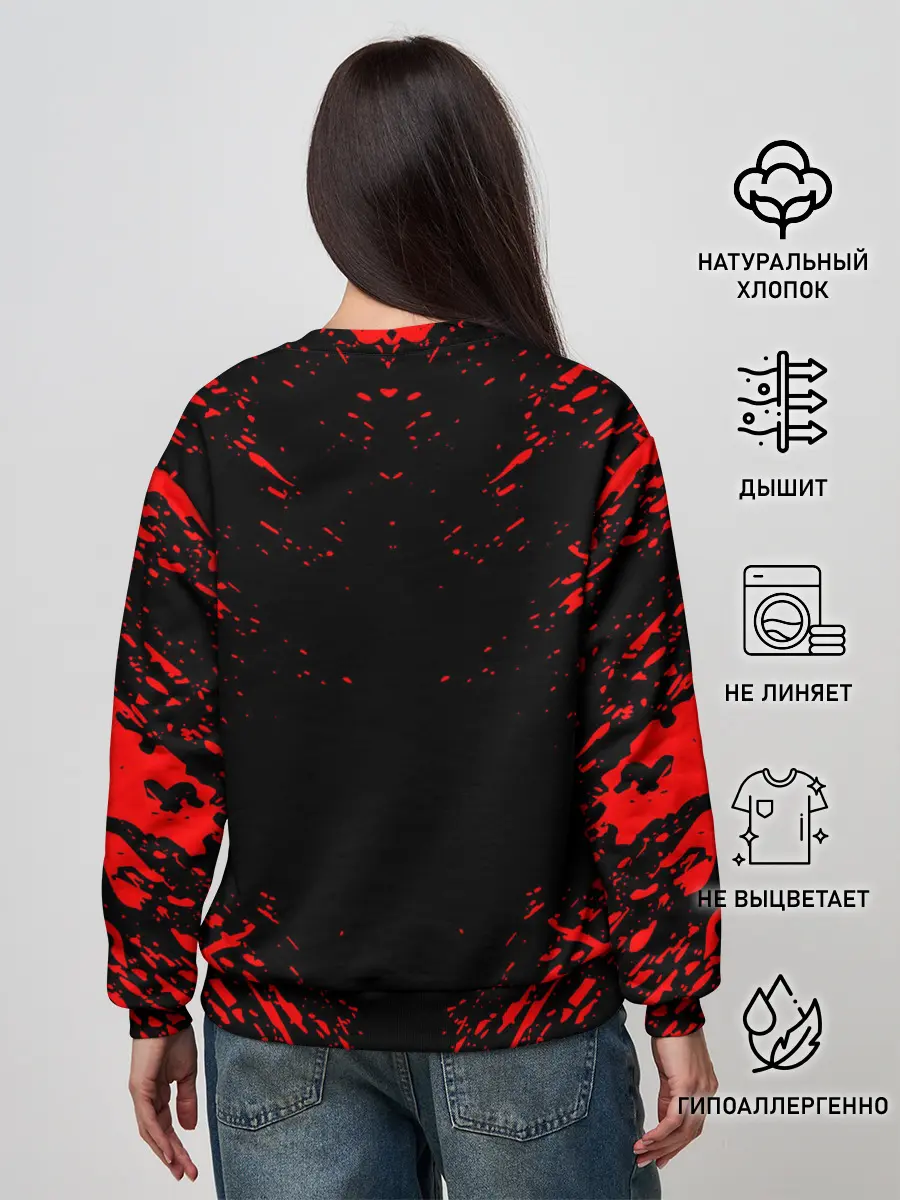 Женский свитшот / Берсерк маска белая