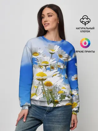 Женский свитшот / Ромашки