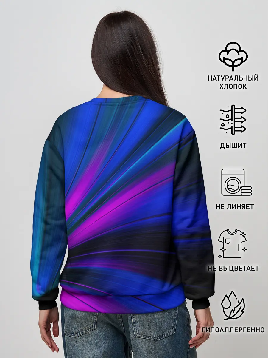 Женский свитшот / НЕОНОВЫЕ ВОЛНЫ | NEON STRIPES