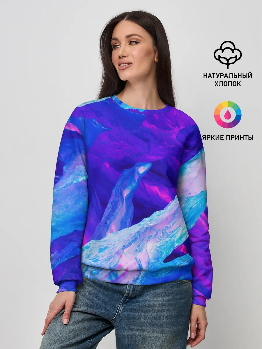 Женский свитшот / ЛЕДЯНОЙ НЕОН